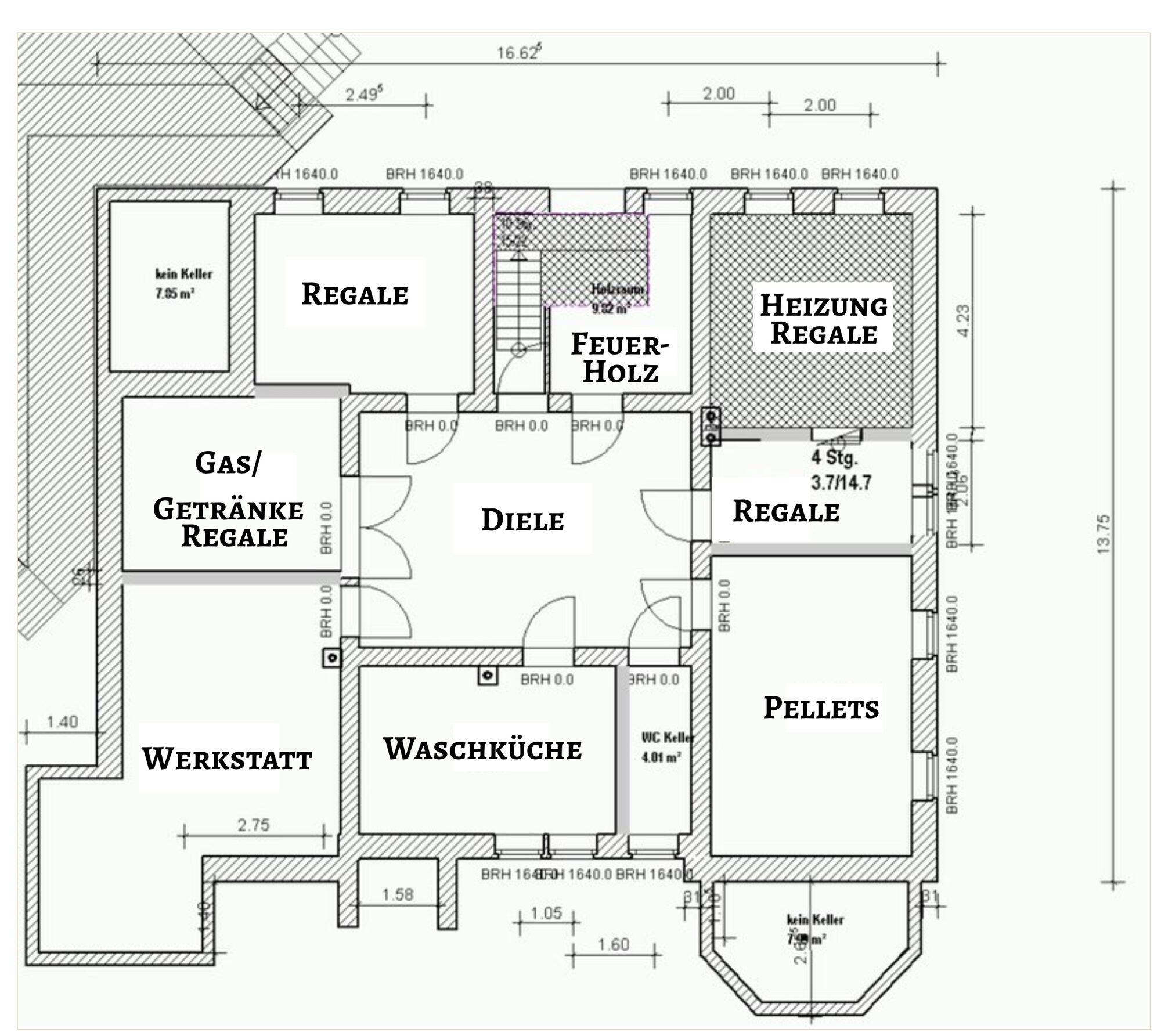 Grundriss Kellergeschoss